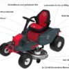 Cramer 82LT107 Aufsitzmäher inkl. 4x Akku und 3 Seitenkipper TR100 – Bild 7