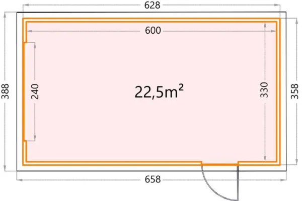 Telluria Metallgarage 3,6 x 6,3m anthrazit mit weiß 22,5m² – Bild 2