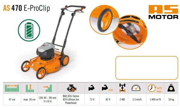 AS-Motor AS 470 E-ProClip A Akku Rasenmäher ohne Akku und Ladegerät – Bild 5